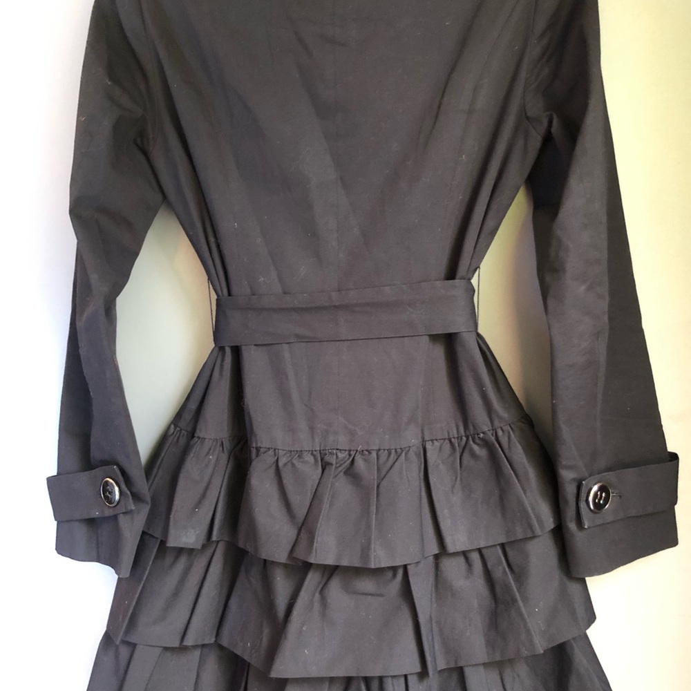 Mac and Jac black ruffled jacket, XS
